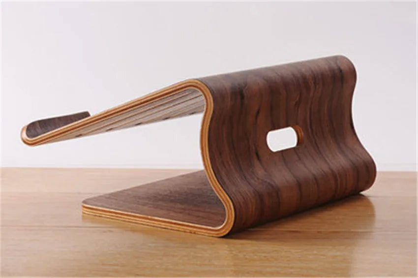 008 wooden laptop cooling stand high quality wooden stand for Apple Macbook for HP and other laptop article design stand