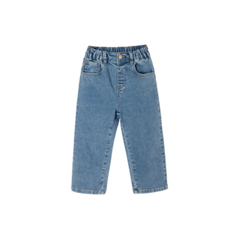 Girls Jean Pants Long Trousers Cotton 2024 Blue Spring Autumn Teenagers Baby's Kids Pants Outdoor School Teenagers Children's Cl