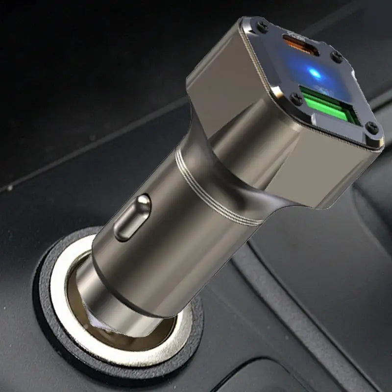 30W Car USB C Charger MultiFunction USB C Fast Charging Adapter with Safety Hammer Multi Port Type C Car Charger for Phone RVs