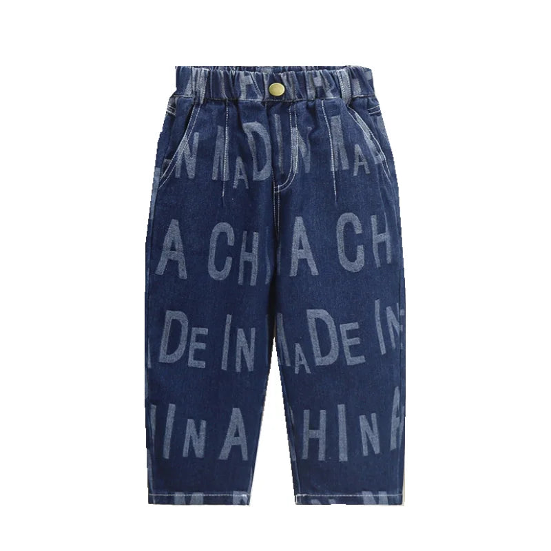 Girls Jean Pants Long Trousers Cotton 2024 Beautiful Spring Autumn Teenagers Baby's Kids Pants Outdoor School Teenagers Children