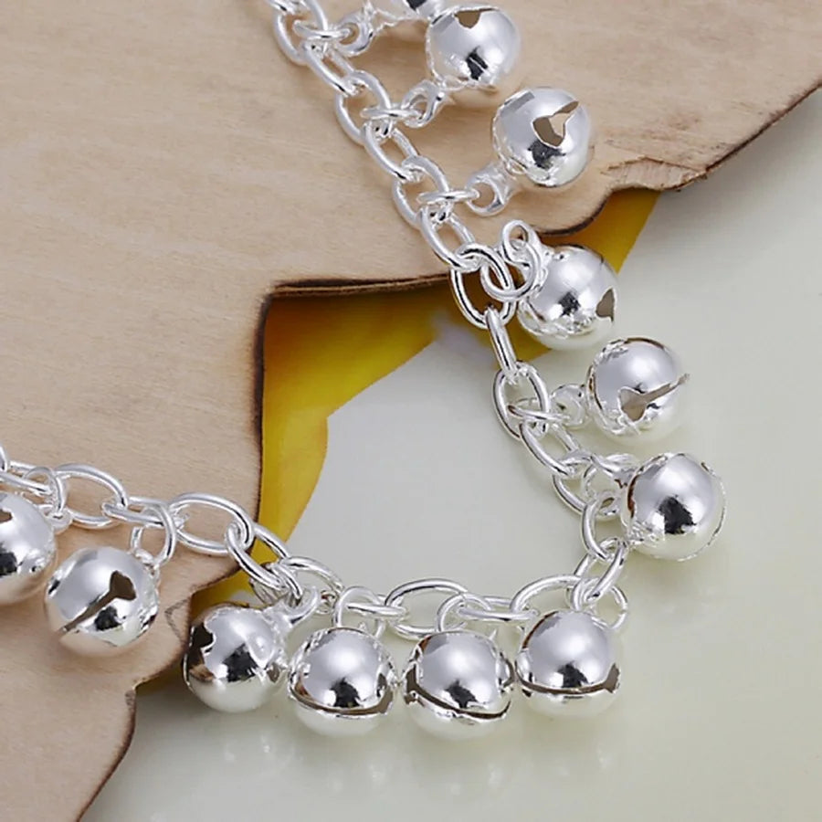 925 Sterling silver bracelet charm fashion beautiful High quality for Women lady chain Silver Jewelry wedding party