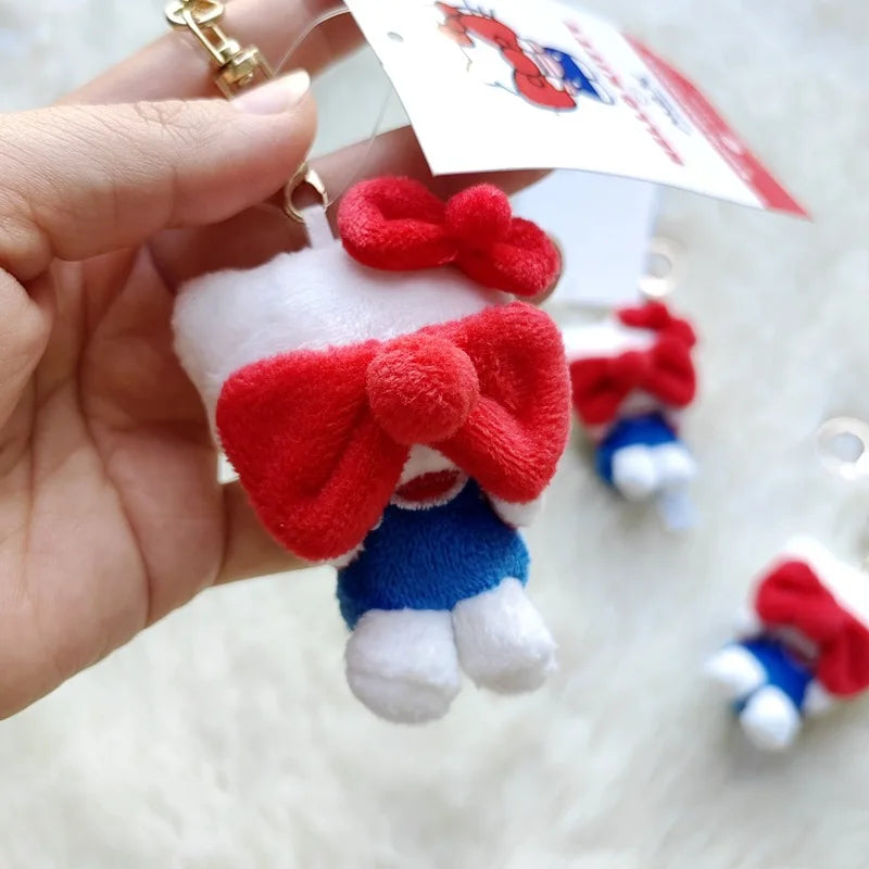 Hello Kitty Face Covering Plush Doll Pendant Kawaii Cute Girl Shoulder Bag Decoration Cartoon Pendant Accessories Holiday Gifts
