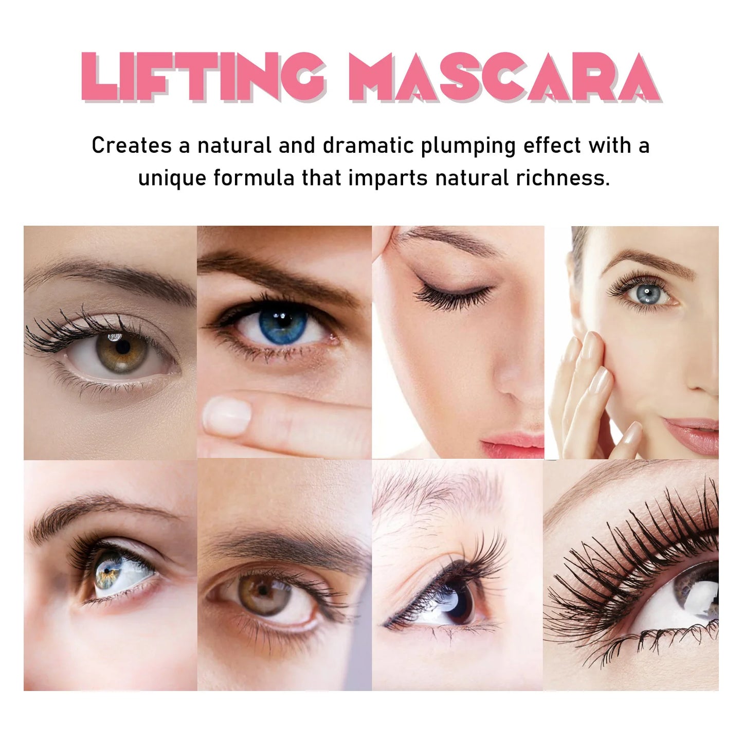 Lash Mascara Long Lasting Waterproof Eyelash Enhancer Slender Eyelash Growth Treatment Strengthening Lifting Mascara Cosmetics