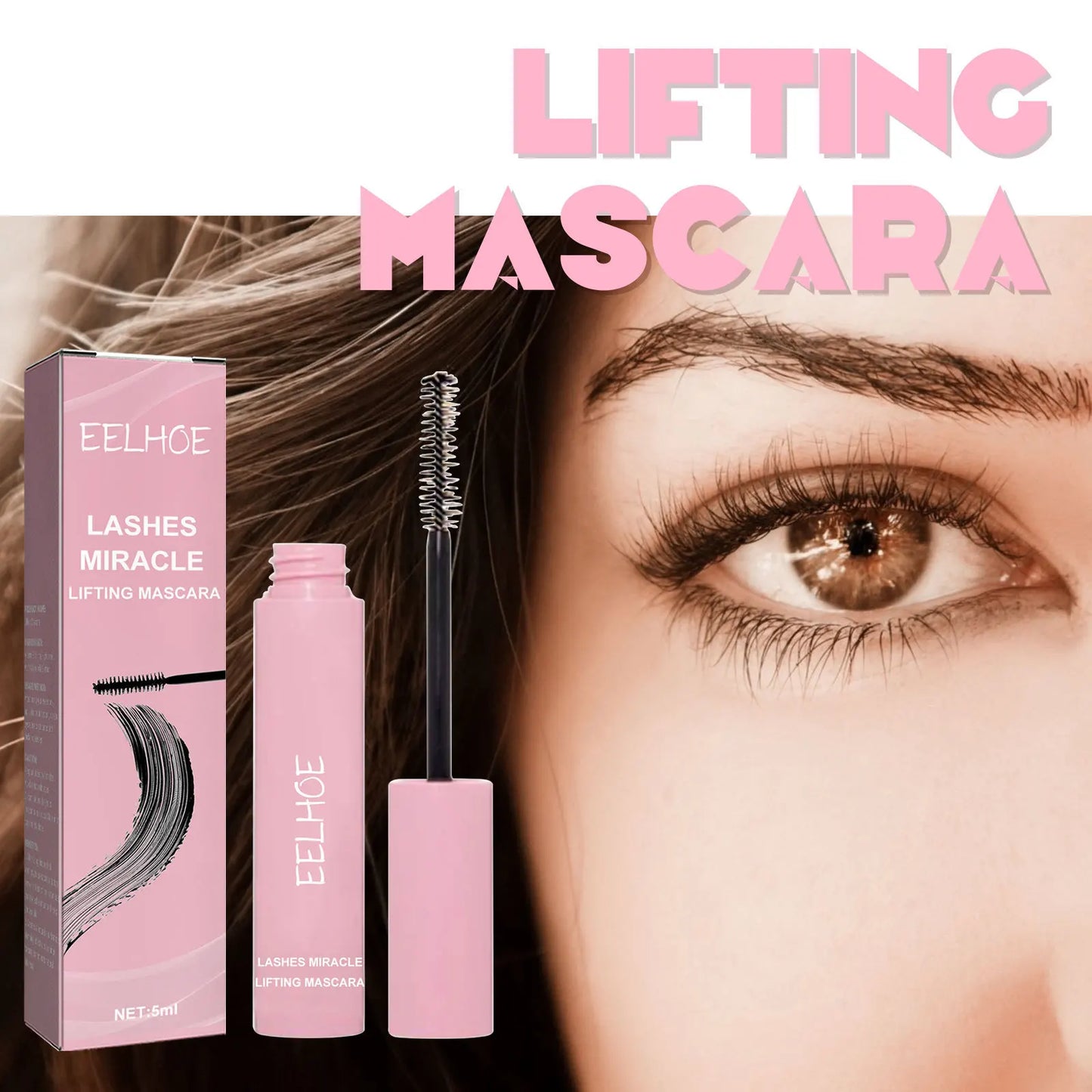 Lash Mascara Long Lasting Waterproof Eyelash Enhancer Slender Eyelash Growth Treatment Strengthening Lifting Mascara Cosmetics