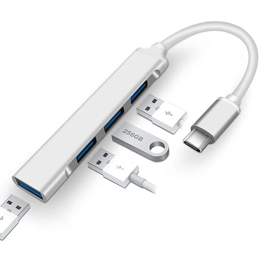 Type-C to USB 3.0 HUB 4 Ports USB Multi Splitter OTG Adapter For Xiaomi Lenovo Macbook Pro Air PC Computer Notebook Accessories