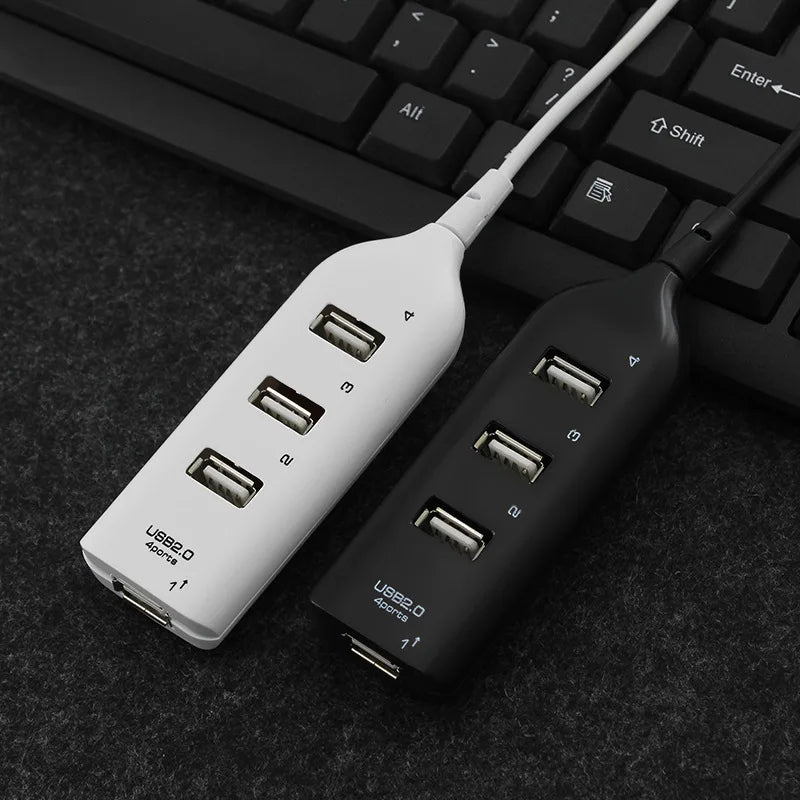 Portable 4 Port Multi USB Hub Splitter High Speed USB 2.0 Multiple Expander Adapter For PC Laptop Notebook Computer Accessories