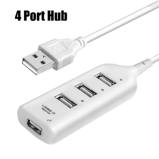 Portable 4 Port Multi USB Hub Splitter High Speed USB 2.0 Multiple Expander Adapter For PC Laptop Notebook Computer Accessories