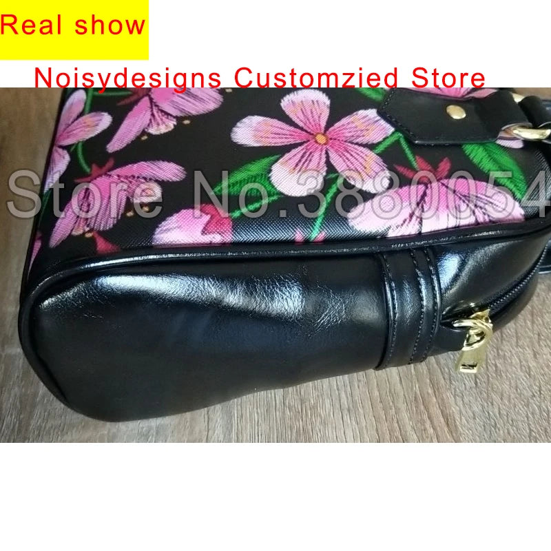 Custom Luxury Leather Women Handbags Female Shoulder Bag Dachshund Dogs Designer Lady Tote Large Capacity Flower Hand Bags