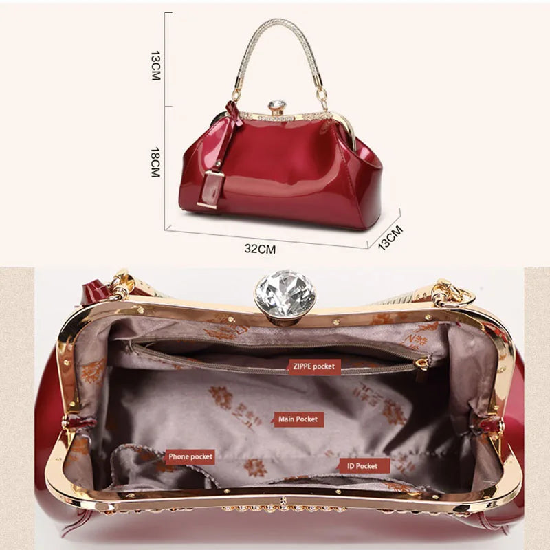 Evening Bags Patent Leather Women Handbags Fashion Women'S Shoulder Bags Ladies Clutchs Wedding Party Bags bolsa feminina