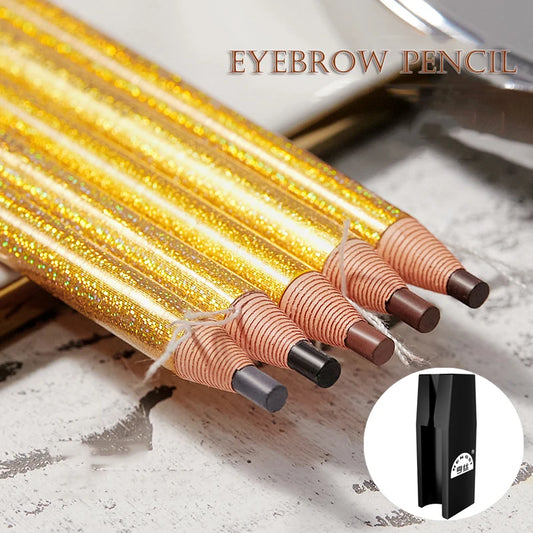 12 pcs Eyebrow Pencil Cheap Brand Makeup Brown Eyebrow Enhancers Art Waterproof Wholesale Women Beauty Tools Tattoo Cosmetic