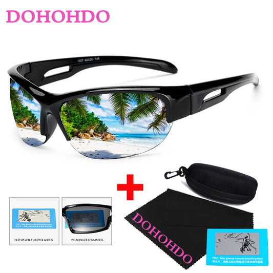 DOHOHDO Sunglasses Polarized Fishing Sun Glasses Goggles UV400 Sports Men Women Sun Glasses For Men De Sol Feminino With Box