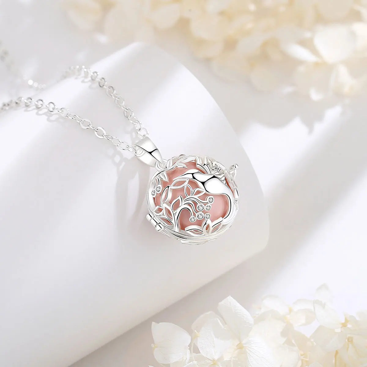 Eudora new 18mm Bird Crystal Cage Pregnancy Chime Bola Ball Pendant Necklace Baby Pregnancy Ladies Jewelry K477N18