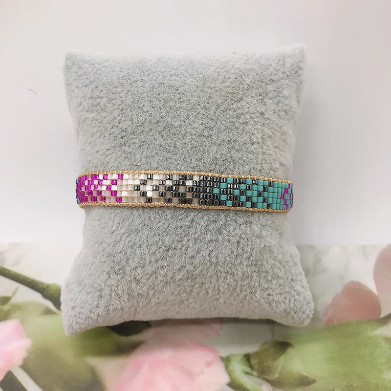 BLUESTAR Fashion Lady Simple Summer Bead Bracelets Handmade Woven MIYUKI Bead Bracelets Pulsera Mujer