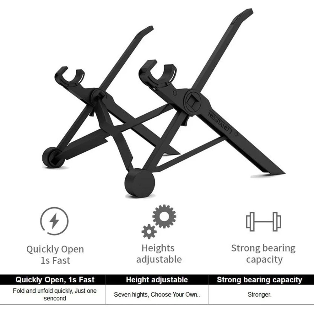 NEXSTAND K2 Laptop Stand Folding Portable Laptop Stand Viewing Angle Height Adjustable Bracket Laptop Accessories Cooling Holder