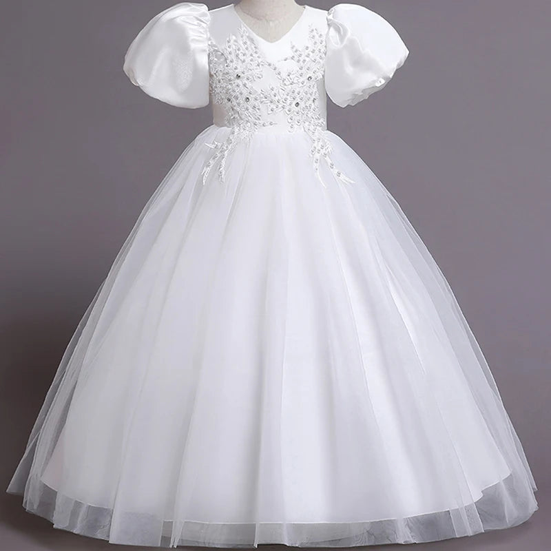 Girls Dress kids Embroidery Elegant Pageant Party Princess Dress for Girls clothes christmas costumes for children Toddler girls