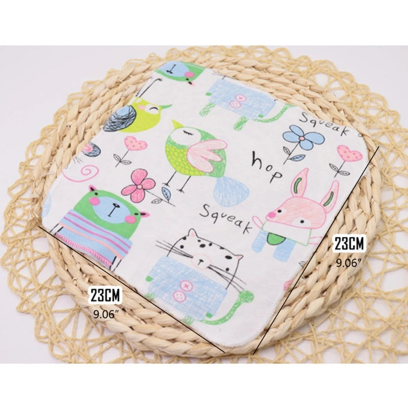 5Pcs Baby Bath Towel Muslin Gauze Cotton Towels Handkerchief For Newborn Bib Kids Feeding Burp Cloth Scarf Face Washcloth Wash