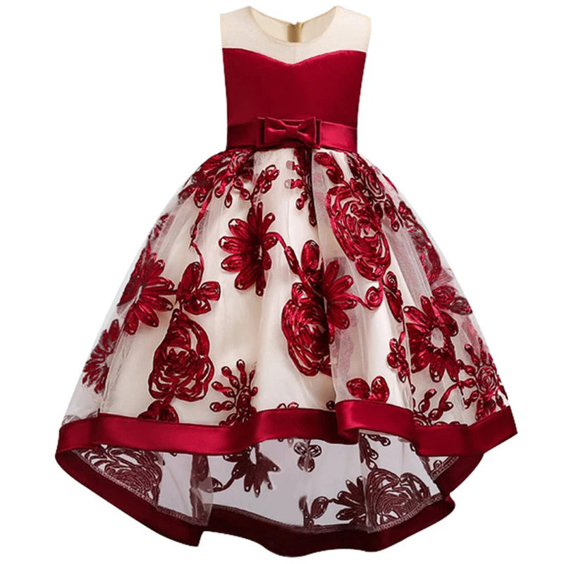 Girls Dress kids Embroidery Elegant Pageant Party Princess Dress for Girls clothes christmas costumes for children Toddler girls