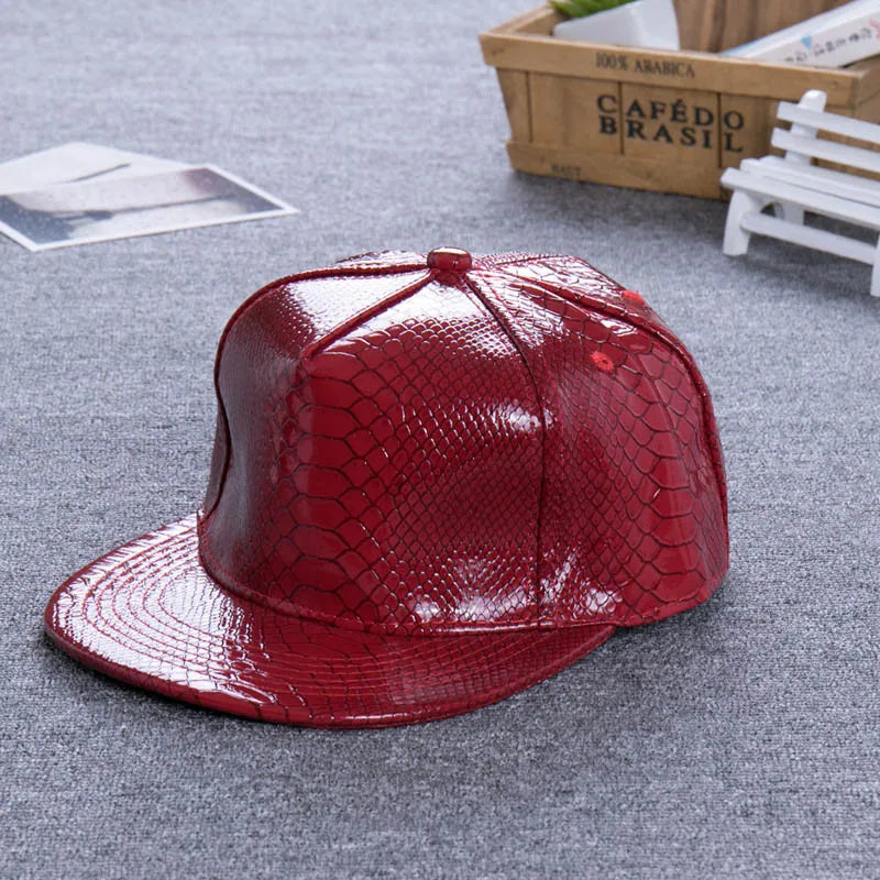 Doitbest Korea Spring Baseball Cap PU leather Hat For Men Women Teens Solid Hip Hop autumn Snapback Caps dancing Hats