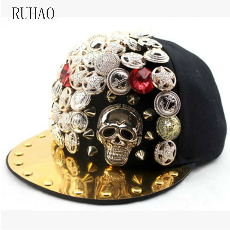 Punk Hip Hop Caps Devil Monster Dental Acrylic Bone Snapback Hats Rivet Baseball Cap Ockstar For Men And Women Bone Aba Reta