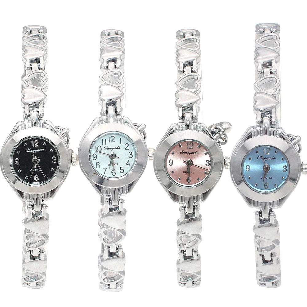 Retro Quartz Watch Classic Roman Ladies Bracelet Watches Women High Quality Silver Wristwatch Vintage Female Clock