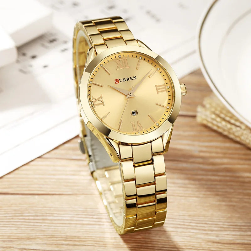 CURREN Gold Watch Women Watches Ladies Creative Steel Women's Bracelet Watches Female Clock Relogio Feminino Montre Femme