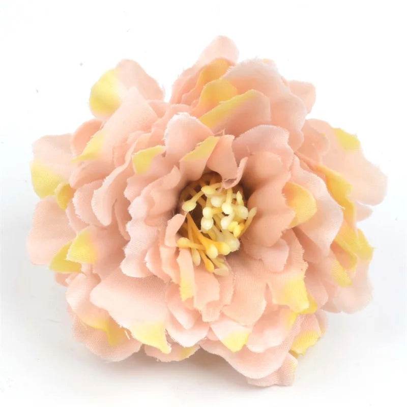 30pcs 6cm European Silk Artificial Carnation Flower Heads For Wedding Home Decoration DIY Wreath Craft Fall Vivid Fake Flowers