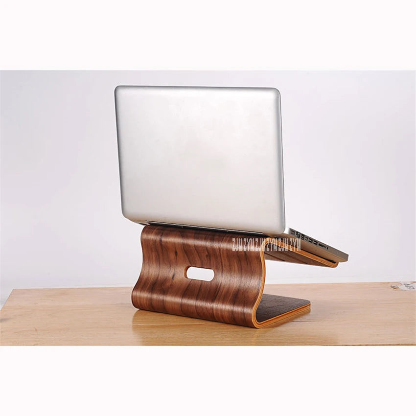 008 wooden laptop cooling stand high quality wooden stand for Apple Macbook for HP and other laptop article design stand
