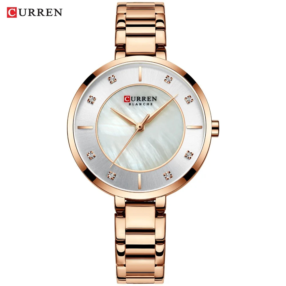 Curren Woman Watches Rose Gold Top Brand Luxury Watch Women Quartz Waterproof Women's Wristwatch Ladies Girls Watches Clock