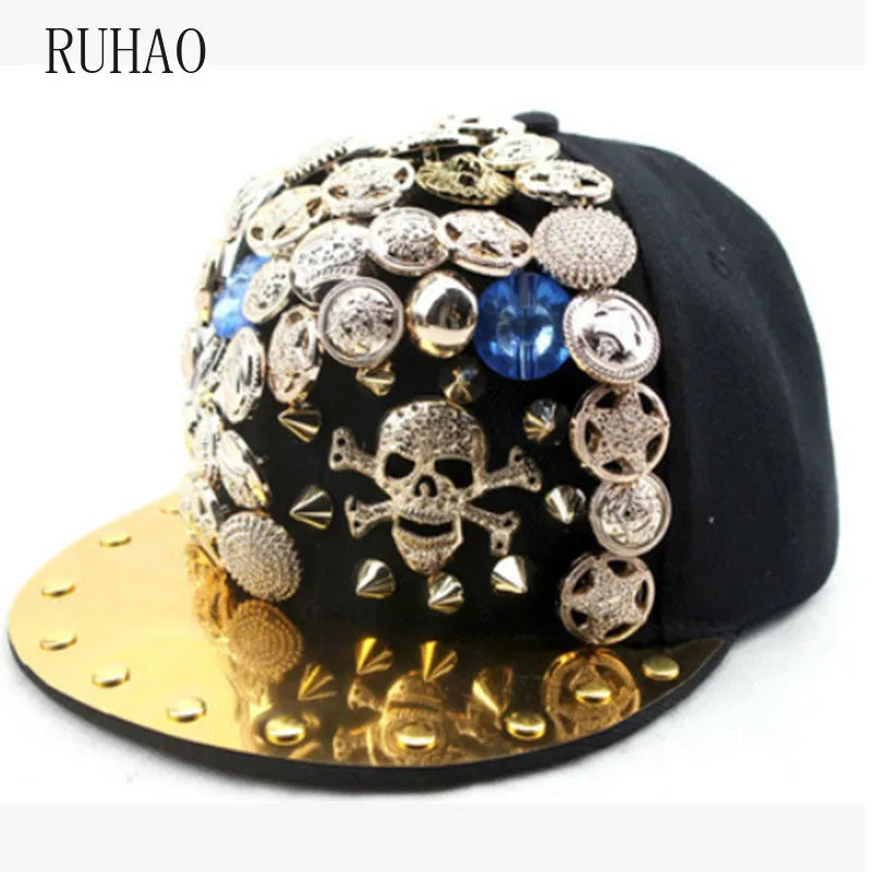 Punk Hip Hop Caps Devil Monster Dental Acrylic Bone Snapback Hats Rivet Baseball Cap Ockstar For Men And Women Bone Aba Reta