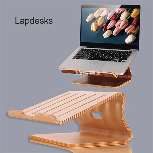 008 wooden laptop cooling stand high quality wooden stand for Apple Macbook for HP and other laptop article design stand