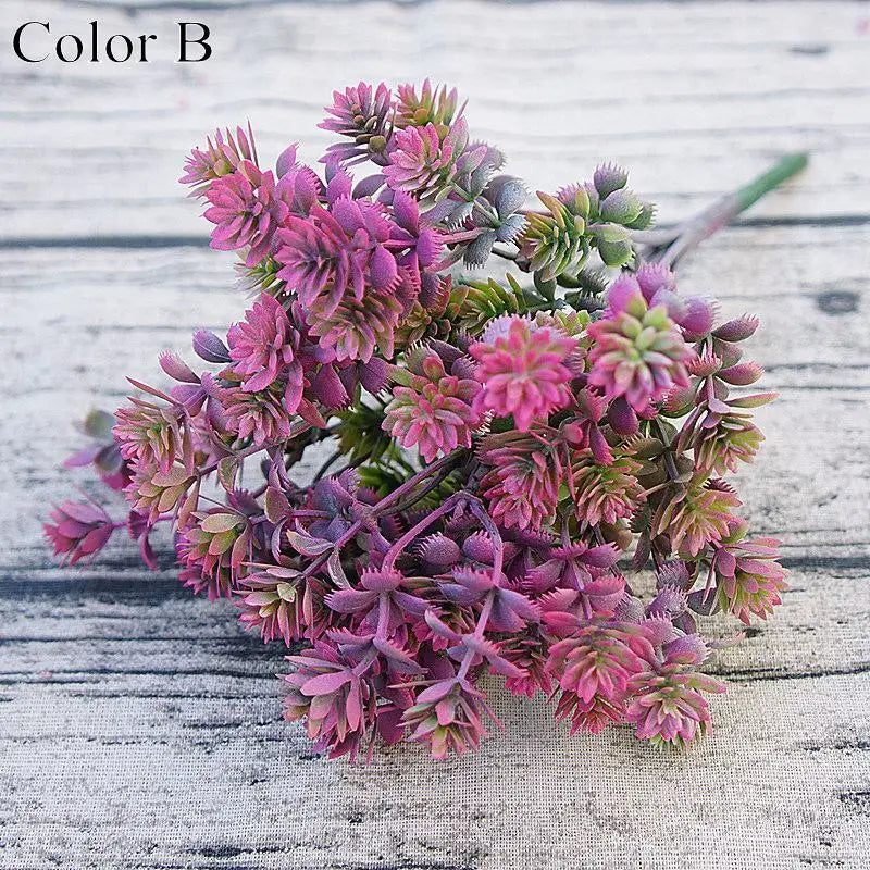 Plastic Succulent plants artificial fall leaves flores DIY suculentas artificiais wedding decoration plant fake flowers wreath