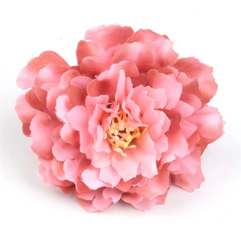 30pcs 6cm European Silk Artificial Carnation Flower Heads For Wedding Home Decoration DIY Wreath Craft Fall Vivid Fake Flowers