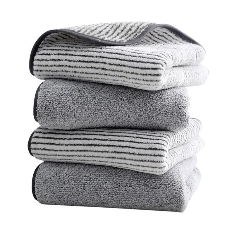 Bamboo Charcoal Fiber Towel Set Coral Velvet Bath Towel Adult Microfiber Bamboo Charcoal Face Hand Towel Bathroom Bath Towel Set