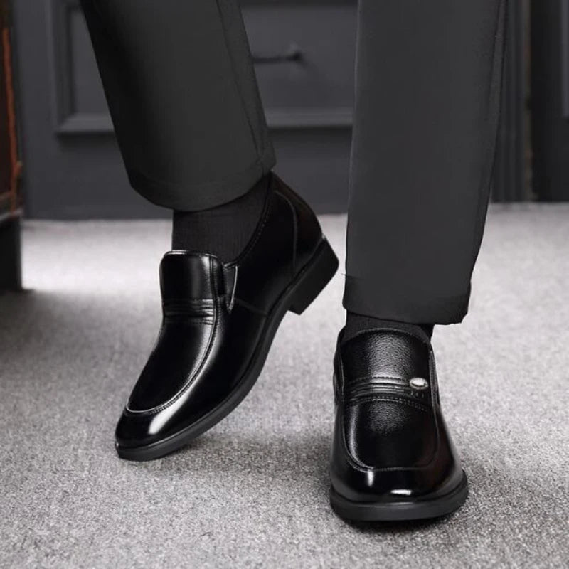 Increased 6 cm Men Formal Shoes Hidden Heel Men's Wedding Oxfords Heighten Tall Male Dress Leather Footwear