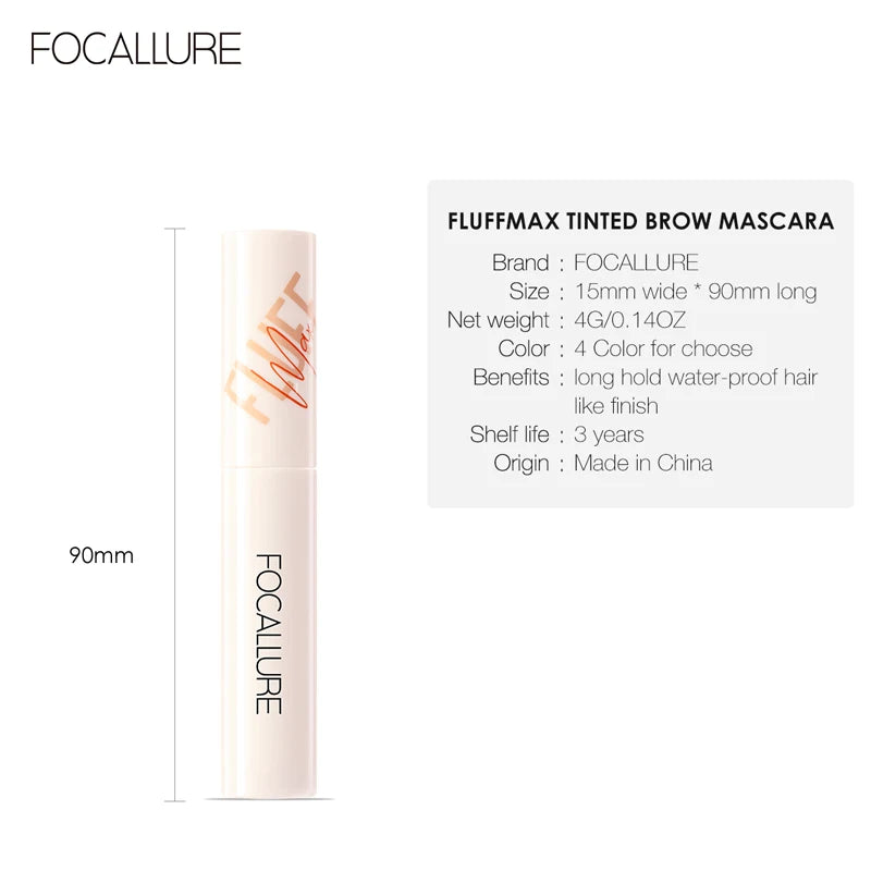 FOCALLURE Natural Brow Gel Long Hold Waterproof Eyebrow Cream Hair Like Finish Wild Eyebrows Styling Gel Beauty Eyes Makeup