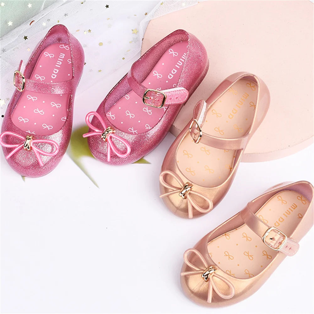 2022 New Spring Fashion Girls Princess Children's Shoes Casual Kids Bow Anti-slip Jelly Beach Sandals детская обувь DD027