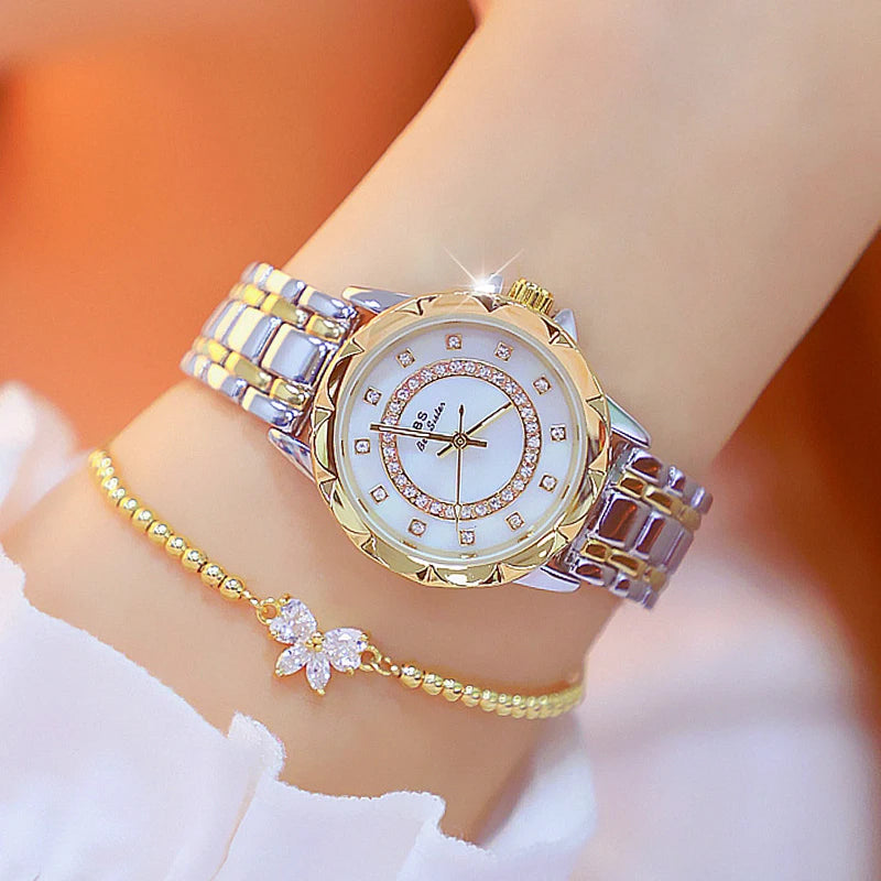 Diamond Women Watch Luxury Brand 2024 Rhinestone Elegant Ladies Watches Rose Gold Clock Wrist Watches For Women relogio feminino