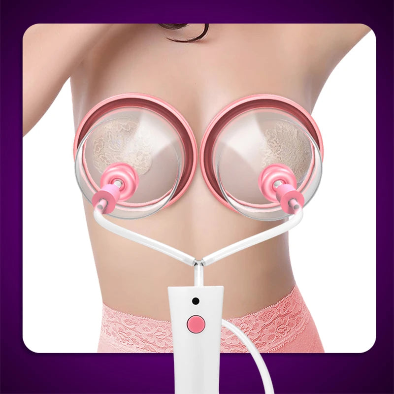 Double Cup Breast Massager Breast Enhancement Massager Dredge Breast Enlargement Vacuum Breast Augmentation Device