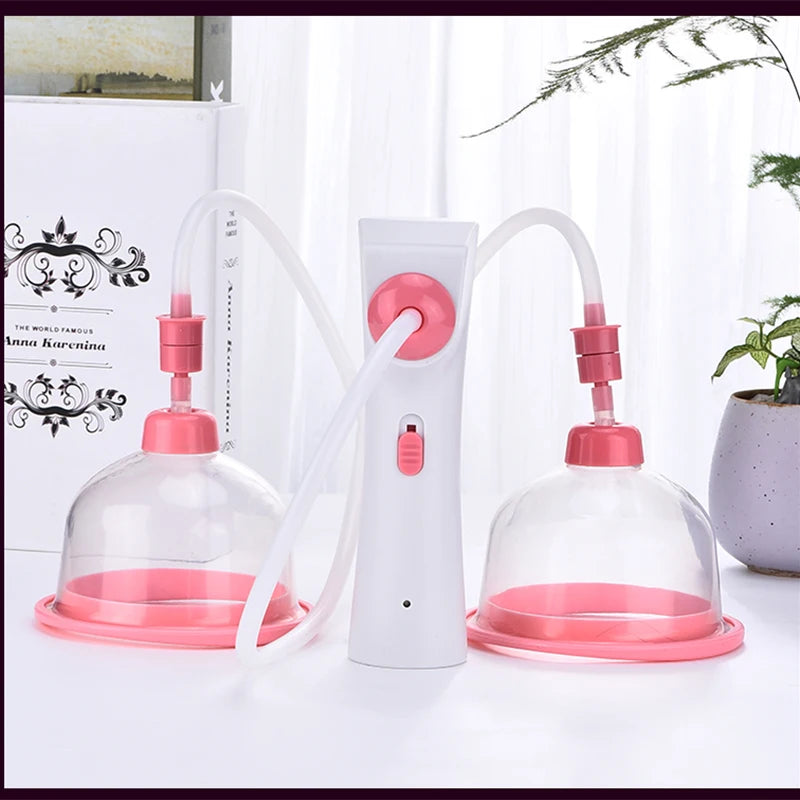 Double Cup Breast Massager Breast Enhancement Massager Dredge Breast Enlargement Vacuum Breast Augmentation Device