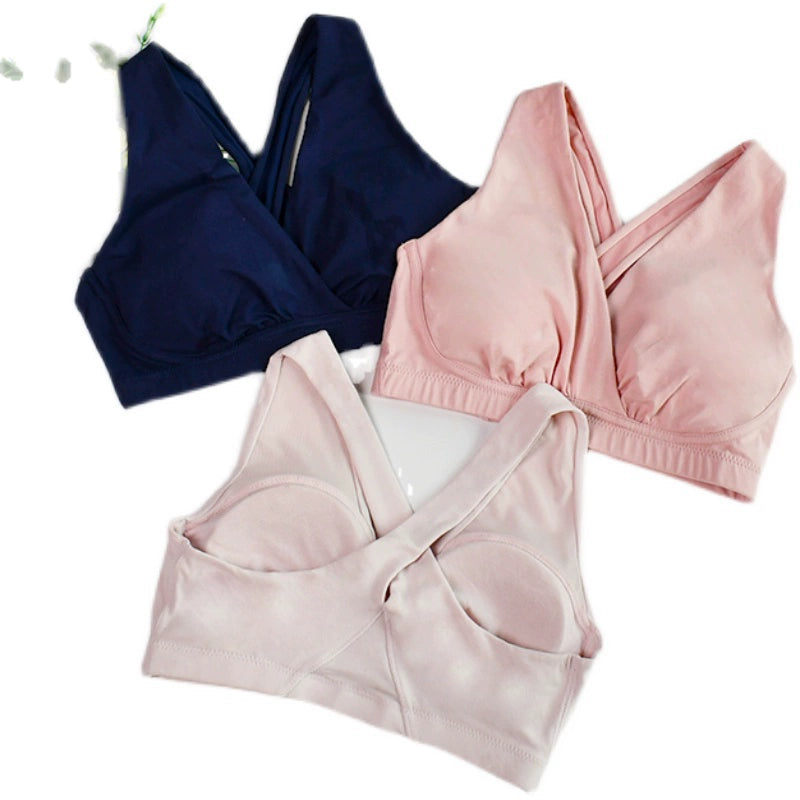 Women's Breathable Sports Bra Exported to Japan Pregnant Women Pure Cotton Nursing Bra Adult Sleep Underwear Bottoming Vest