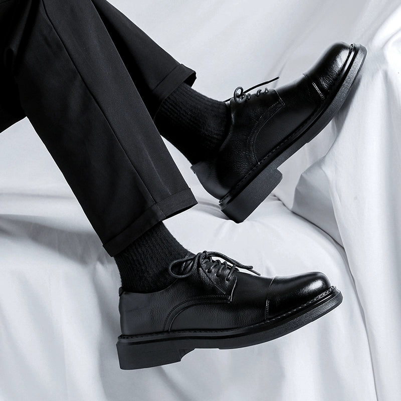 Black Casual Fancy Suit Wedding Bridegroom Leather Shoes