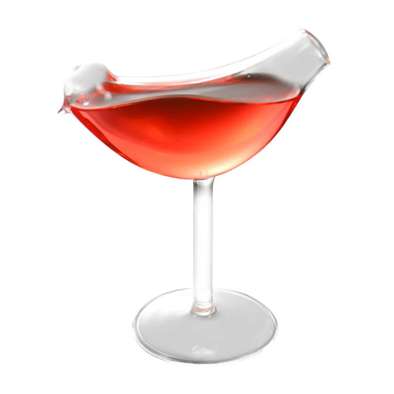 1pc Cocktail Goblet Glasses Bird Champagne Glass Creative Molecular Smoked  Party Bar Drinking Cup Wine Juice Cup