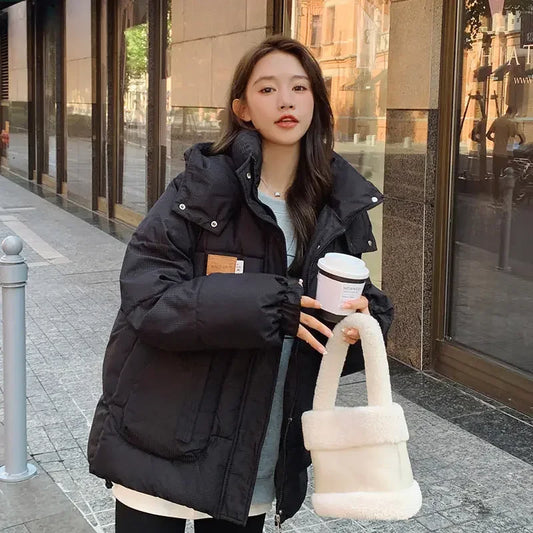 Thick Loose Casual Women's Coat Korean Style Clothing New in Outerwears Lady Parka Cheap Cold Modern Great Hot Hoodie Jacket