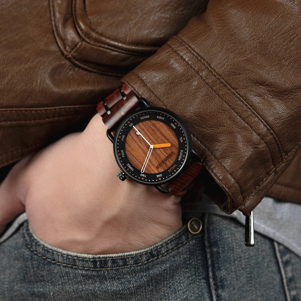 Man's Watches BOBO BIRD Wooden Quartz Watch Casual Wristwatch for Men Unique Gift Drop Shipping