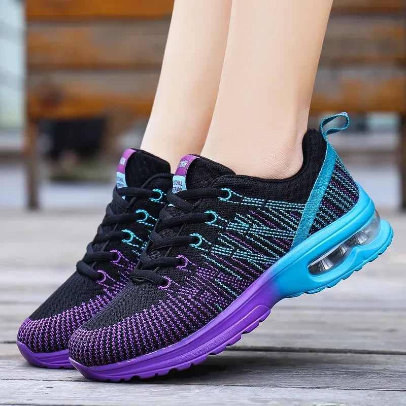 Casual Sneakers Women Mesh Breathable Tennis Shoes Comfort Air Cushion Running Shoe Ladies Outdoor Women Sport Footwear 2024