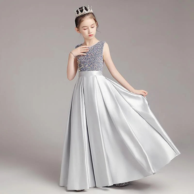 2024 Baby Girls Dress Piano Competition Costume Clothing Fashion Princess Dresses Evening Birthday Party Dresses Children Gifts