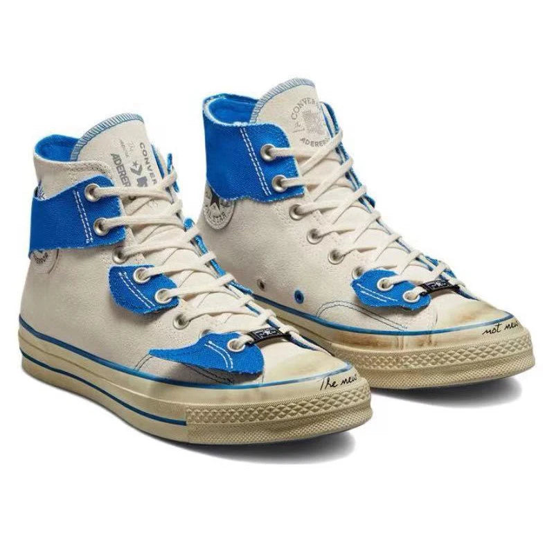 Converse Chuck Taylor All Star 1970s anti slip and wear-resistant high top canvas shoes, unisex, beige blue