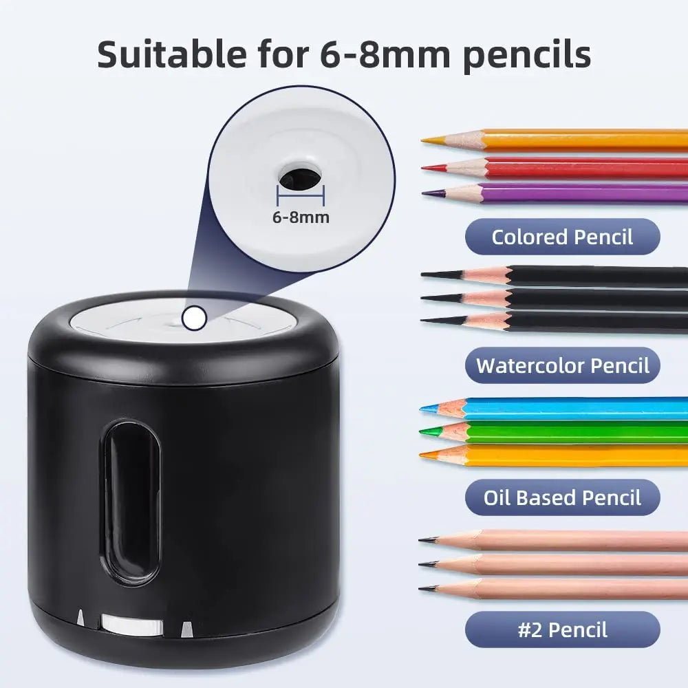 Tenwin Kawaii Electric Pencil Sharpener Cute Stationery 6-8mm Color Pen Automatic Sharpen School Office Supply Free Ship