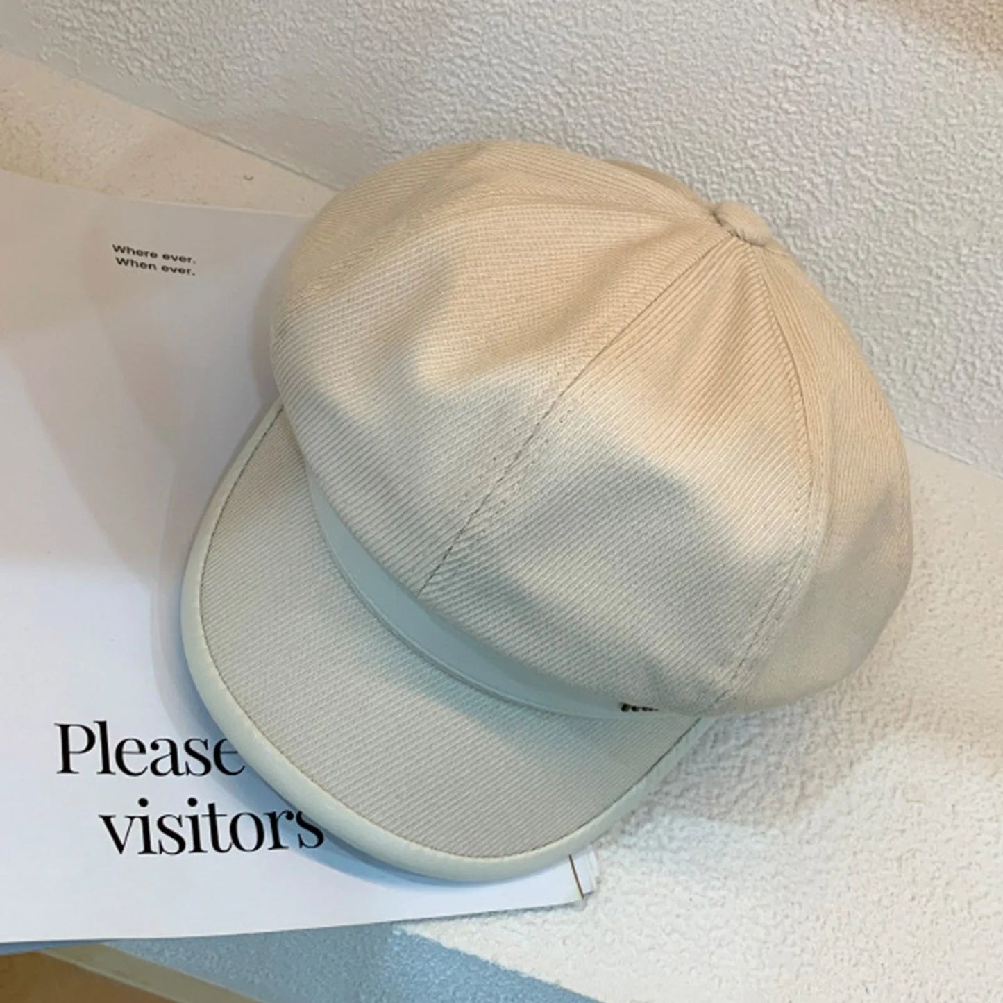 Women Newsboy Cap Vintage Cabbie Hat All-matching Breathable Headwear for Ladies Men Teens Adults