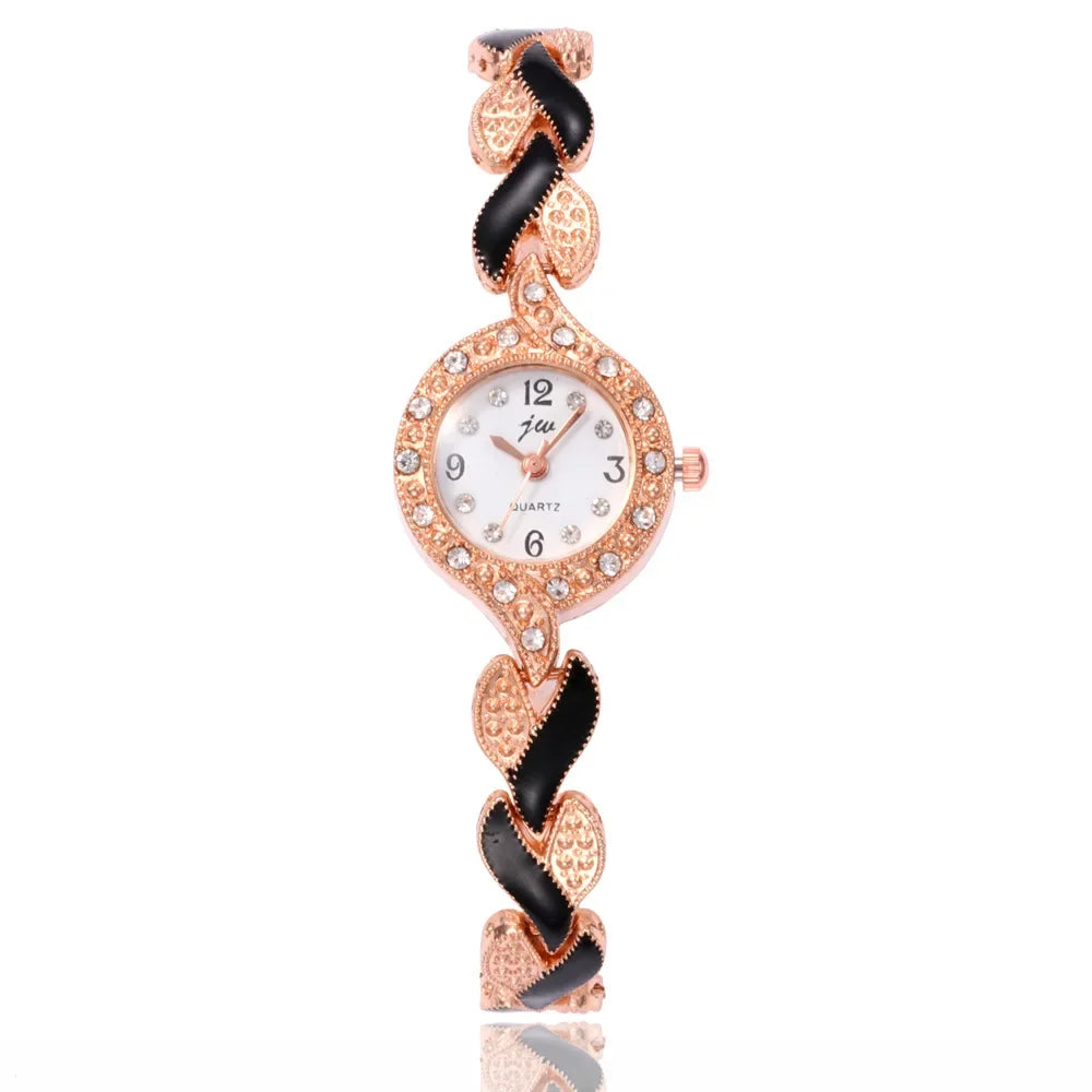 New Fashion Rhinestone Watches Women Luxury Brand Stainless Steel Bracelet watches Ladies Quartz Dress Wristwatches reloj mujer